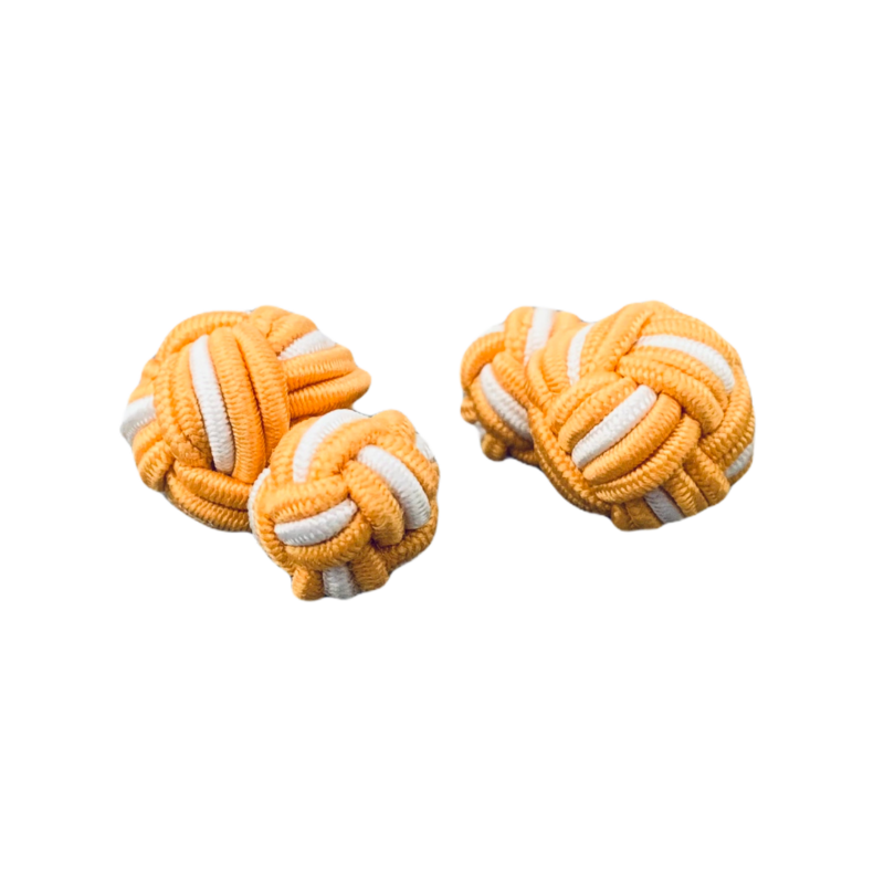 Žluto - bílé manžetové knoflíčky Big Ball 