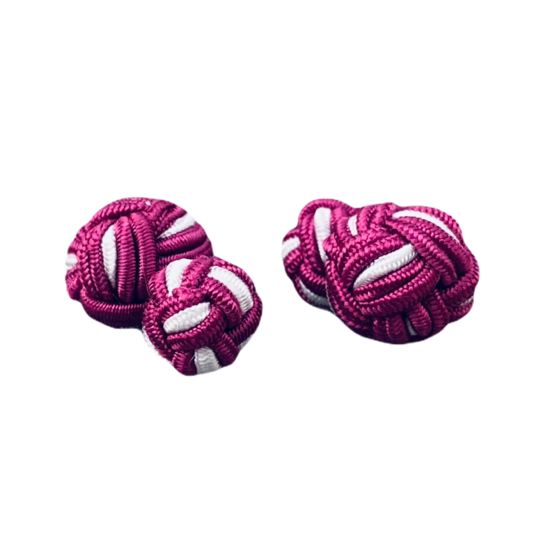 Fialovo - bílé manžetové knoflíčky Big Ball 