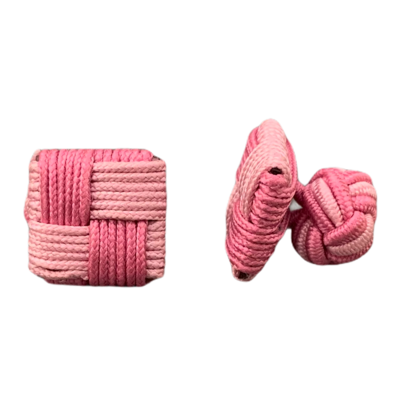 Růžové manžetové knoflíčky Ball Square