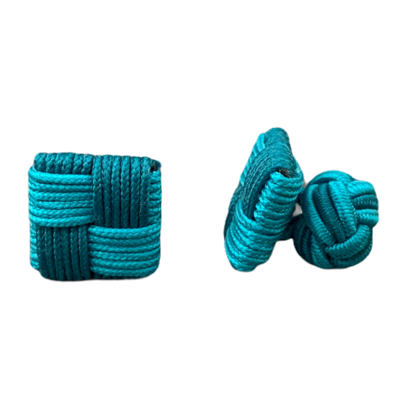 Tyrkysové manžetové knoflíčky Ball Square