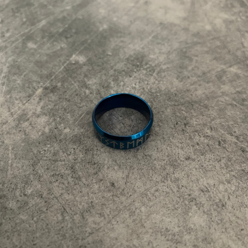 Modrý prsten Runy vel. 10