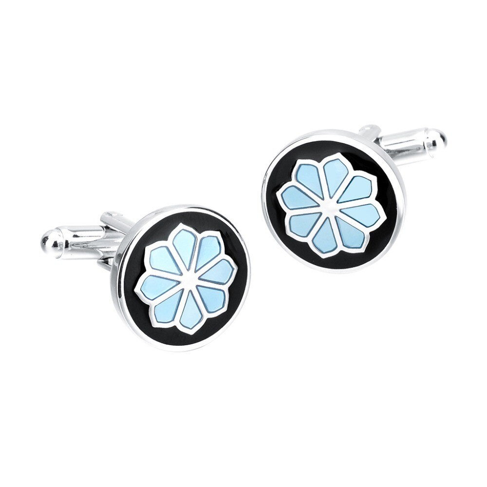 Manžetové knoflíčky Flower blue 