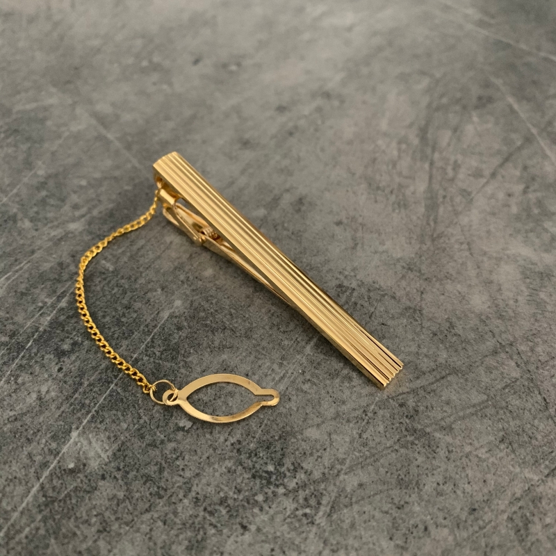 Zlatá spona na kravatu Lines