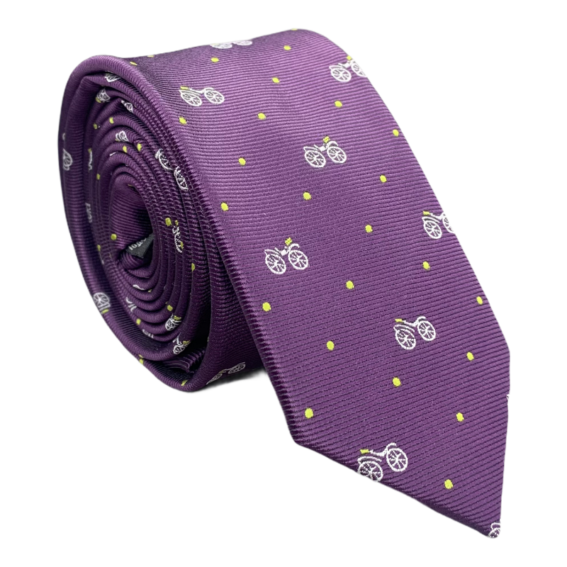 Fialová kravata Kočár 