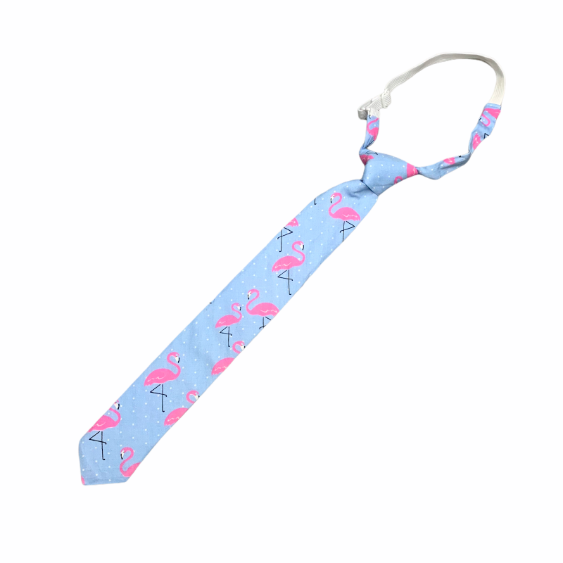 Modrá chlapecká kravata Plameňák