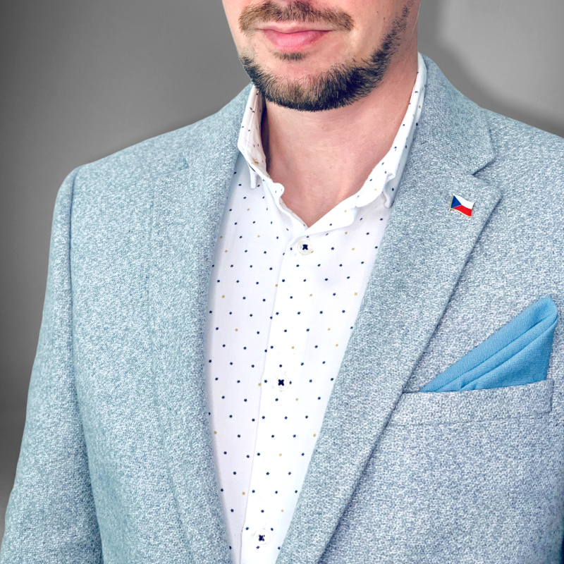 Modrý kapesník do saka Color Cotton 