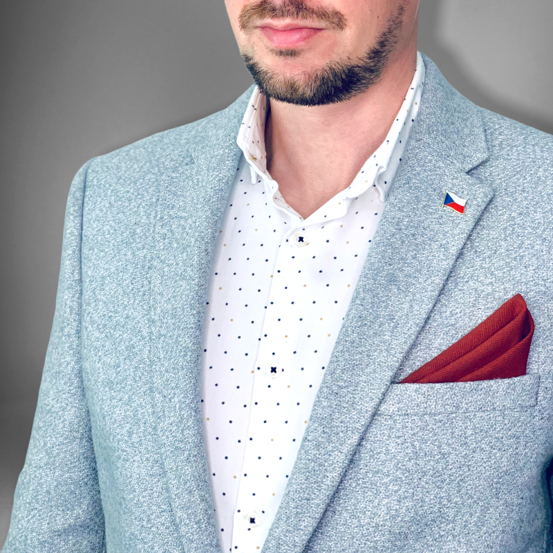 Rudý kapesník do saka Color Cotton 