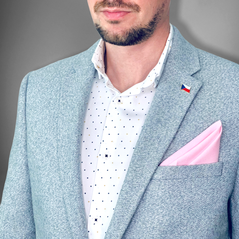 Růžový kapesník do saka Color Cotton 