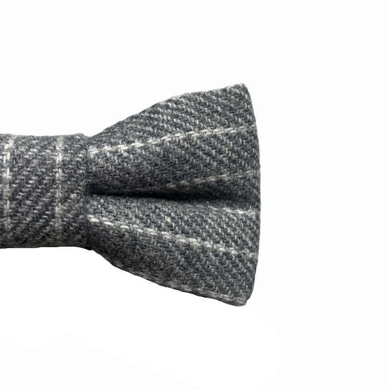 Šedý motýlek Cotton Stripe 