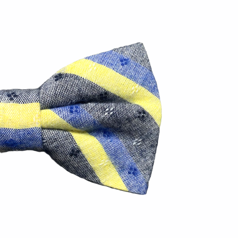 Modro - žlutý motýlek Stripe 