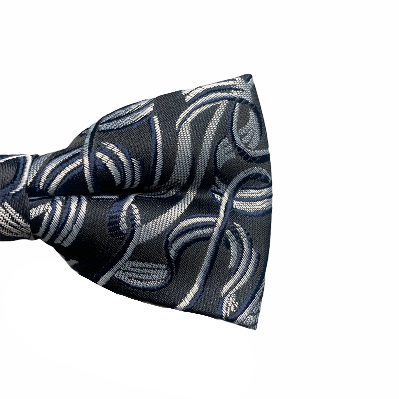 Černo - stříbrný pánský motýlek Vintage