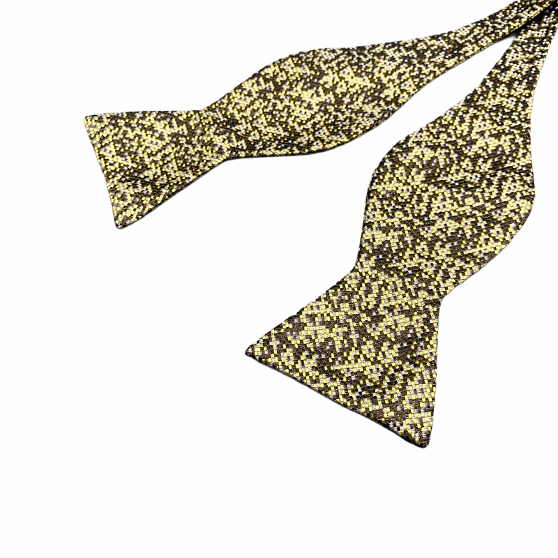 Zlatý set - vázací motýlek + kapesník Digital 