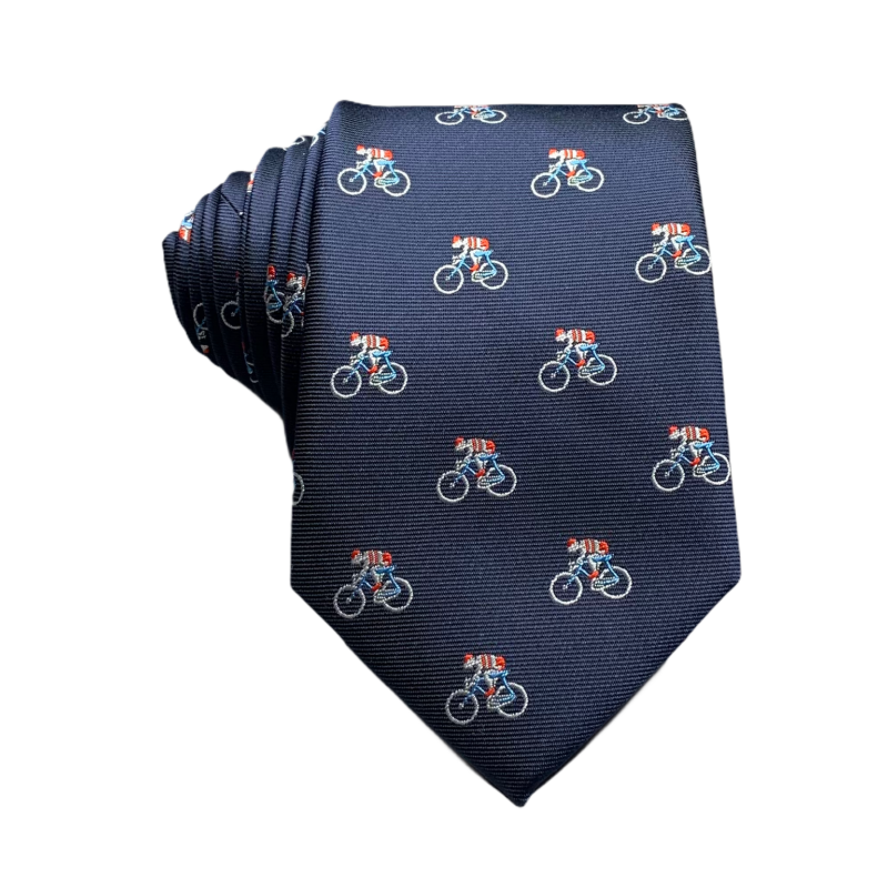 Modrá kravata Cyklista 