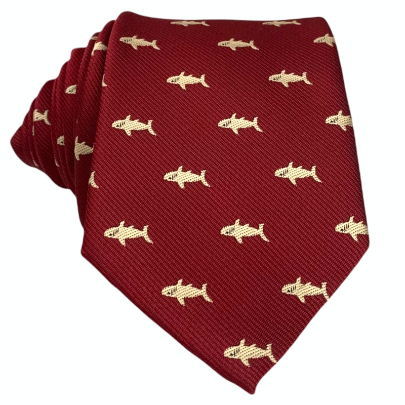 Červená kravata Žralok 