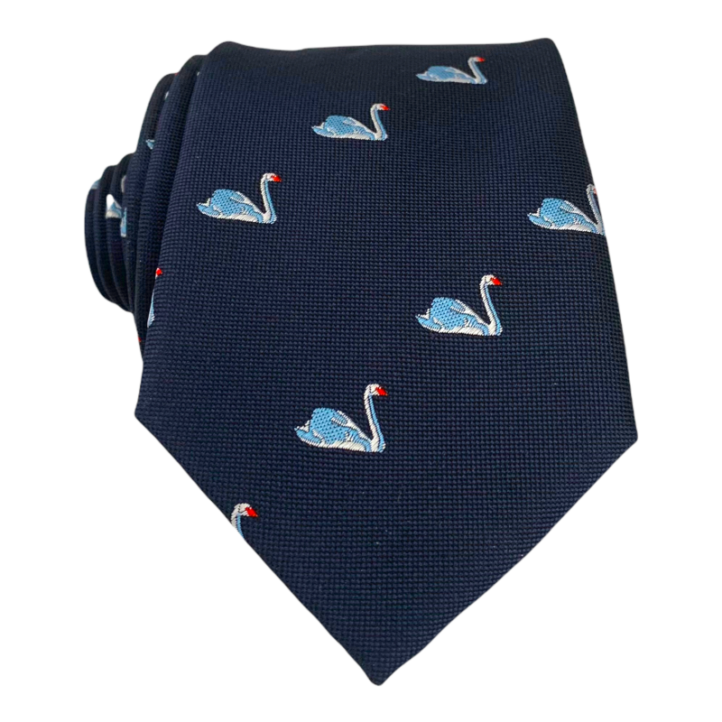 Modrá kravata Labuť 