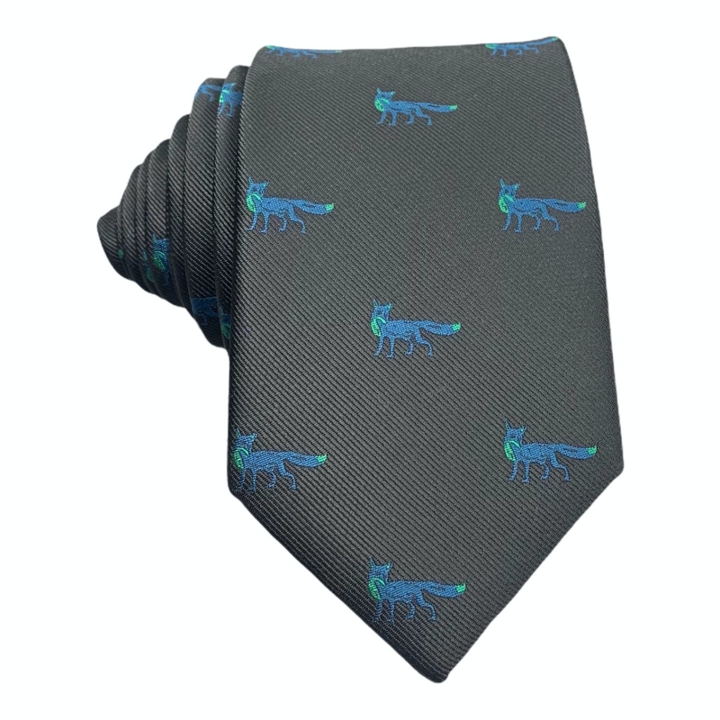 Černá kravata Liška 