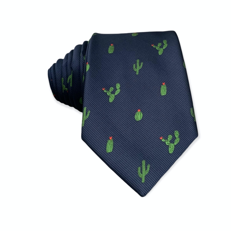 Modrá kravata Kaktus 