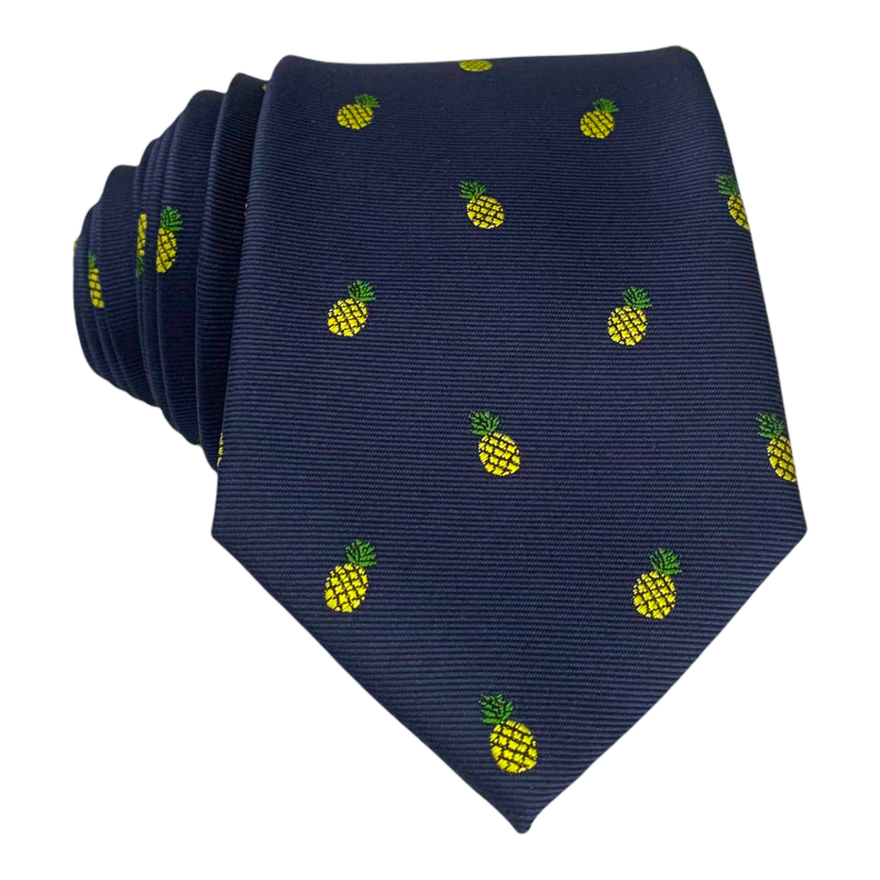 Modrá kravata Ananas 