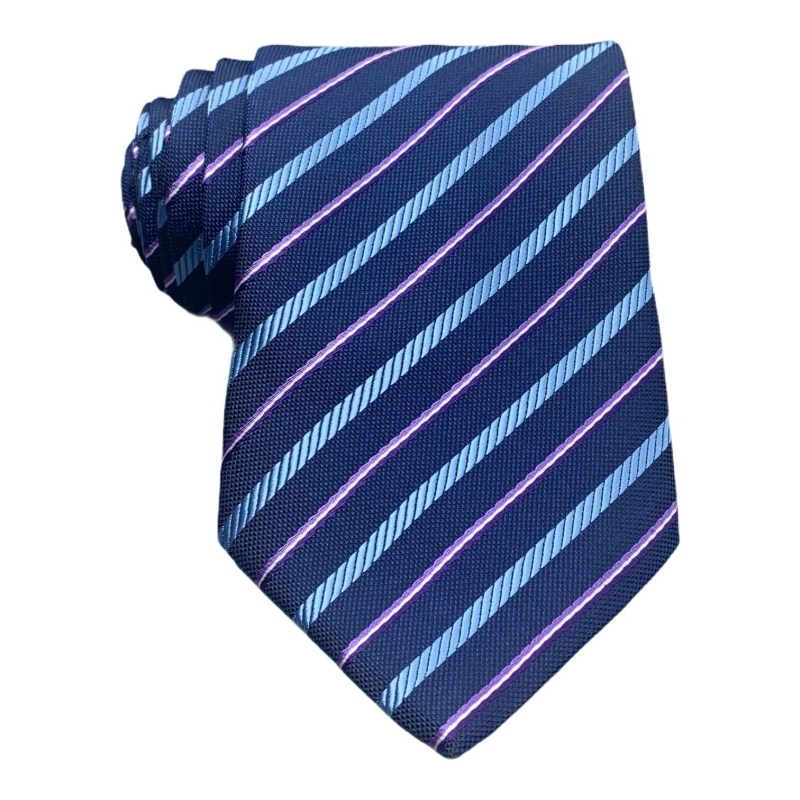 Modrá kravata Purple Stripe