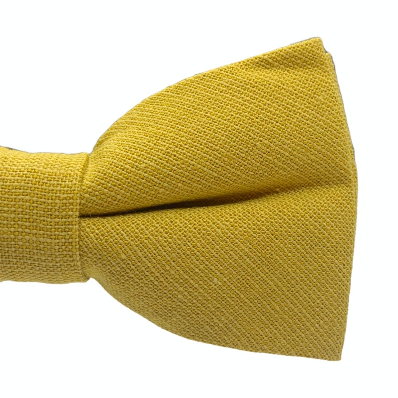 Žlutý pánský motýlek Cotton One 