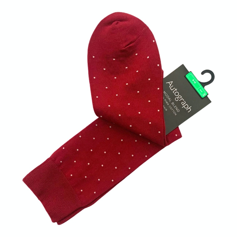 Červené ponožky Marks and Spencer Autograph Color EU 43 - 47