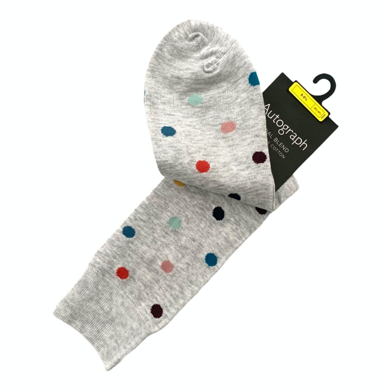 Šedé ponožky Marks and Spencer Autograph Dots EU 39.5 - 42.5