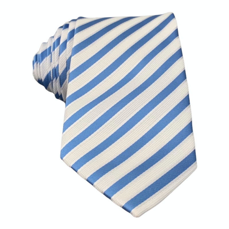 Modro - bílá kravata Pruhy 