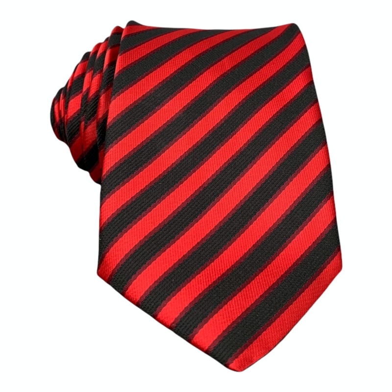 Červeno - černá kravata Pruhy 