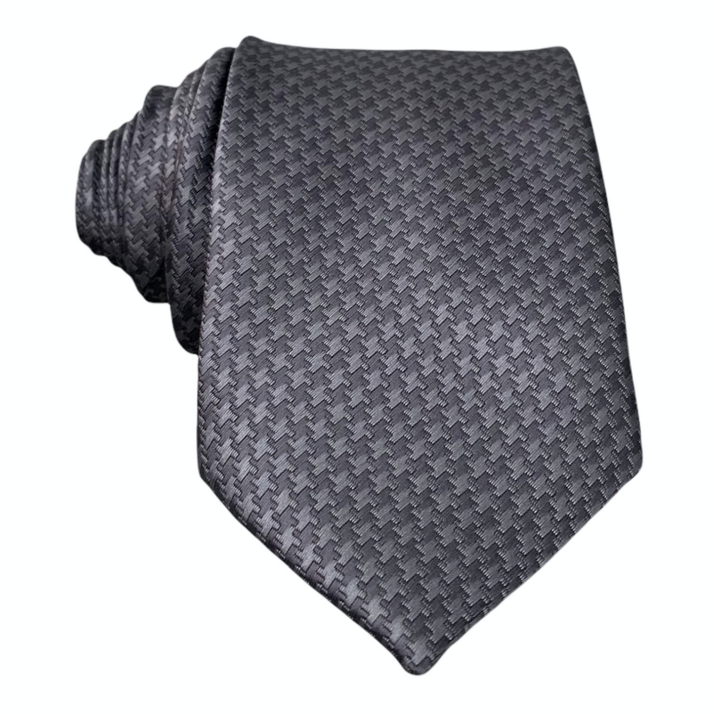 Šedá kravata Houndstooth