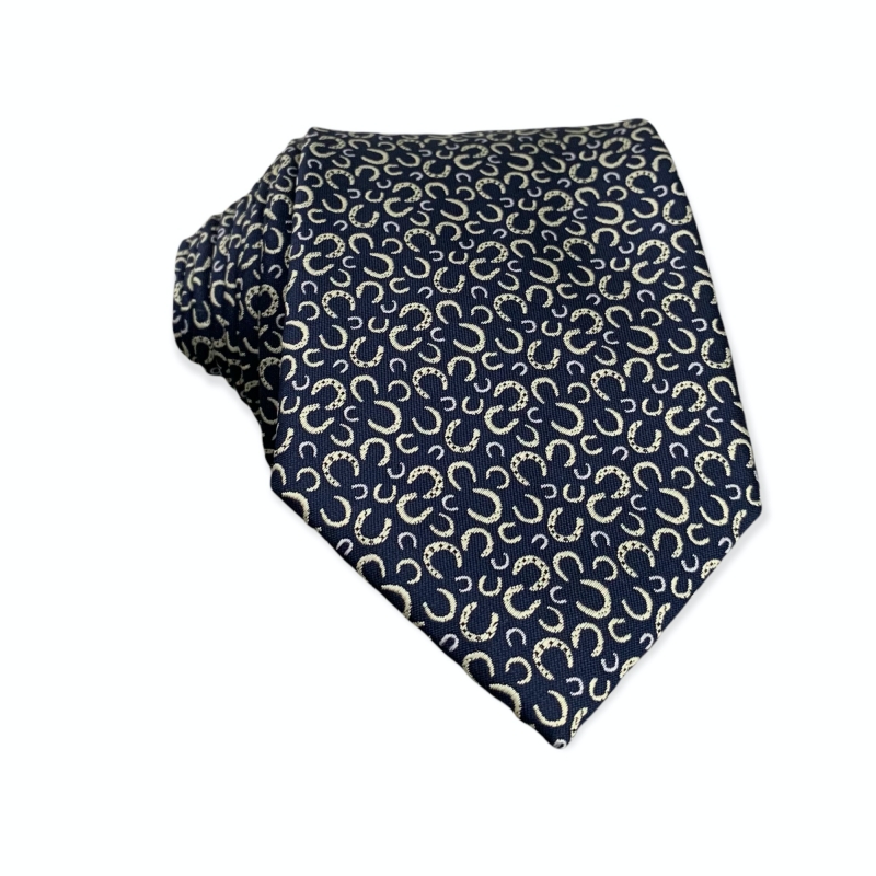 Modro - žlutá kravata Podkova 