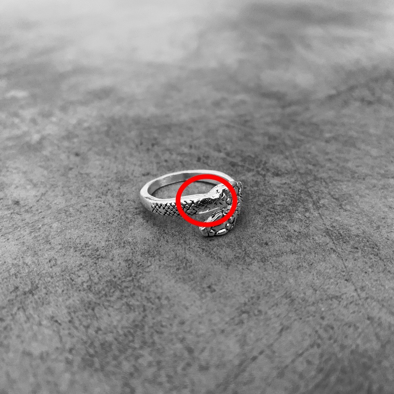 Stříbrno - černý prsten 2 Zmije - II. jakost