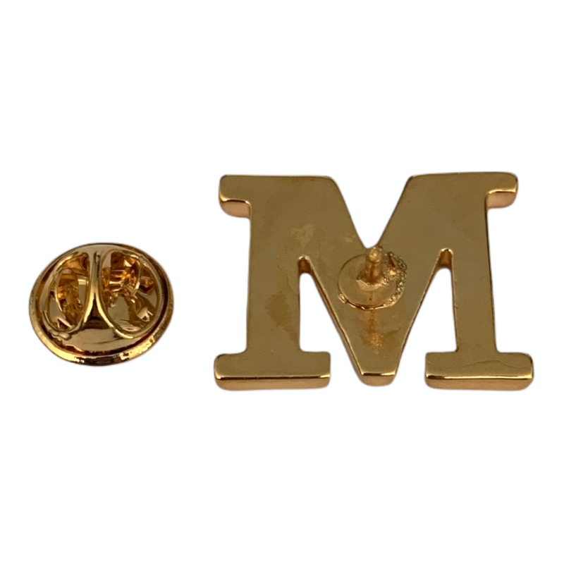 Zlatá brož písmeno M