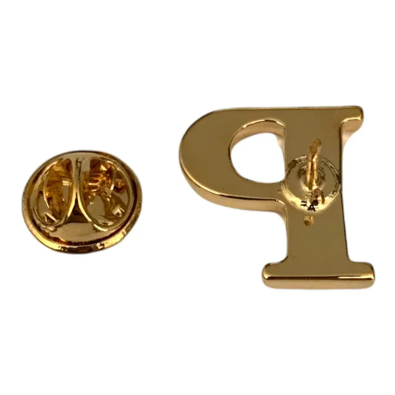 Zlatá brož písmeno P