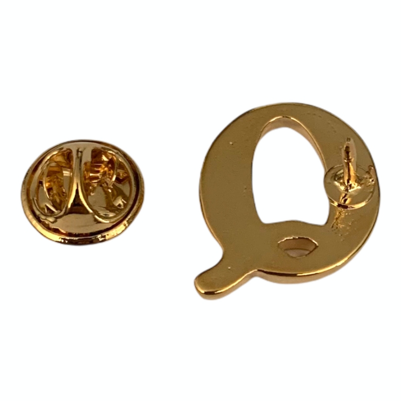 Zlatá brož písmeno Q