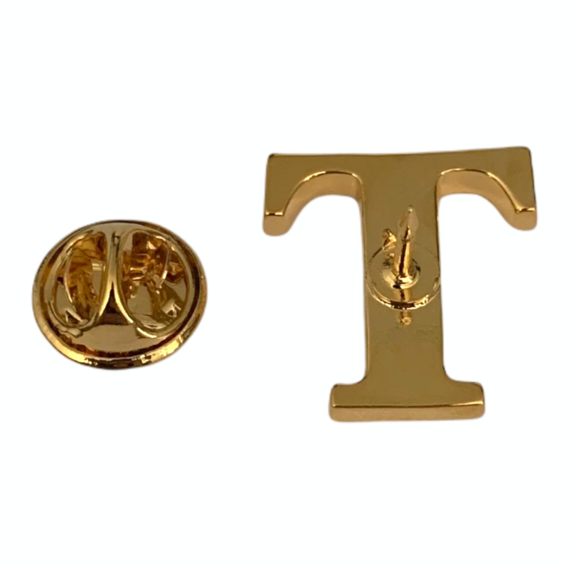 Zlatá brož písmeno T