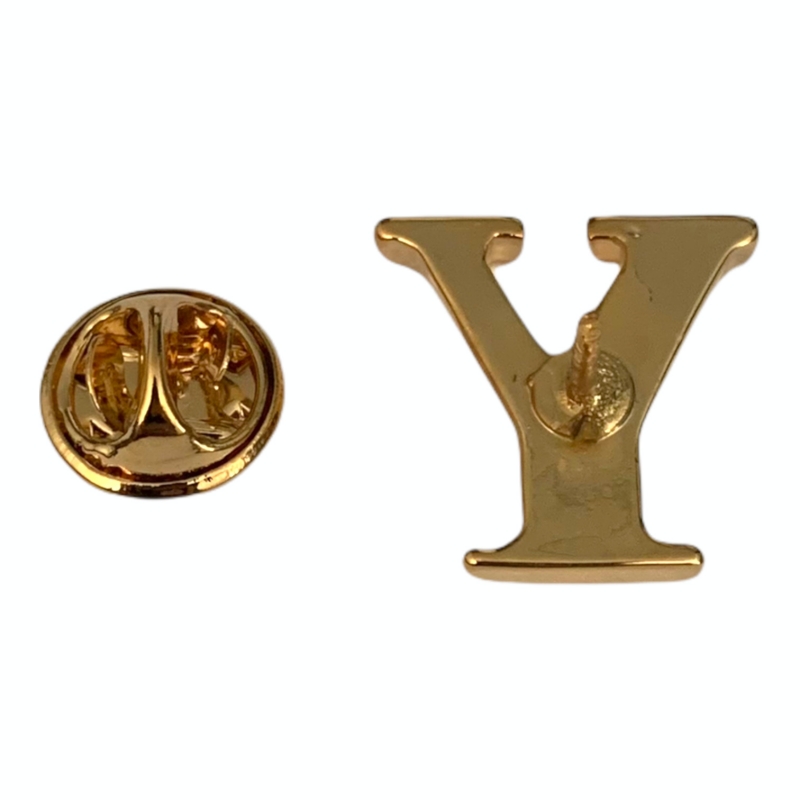 Zlatá brož písmeno Y