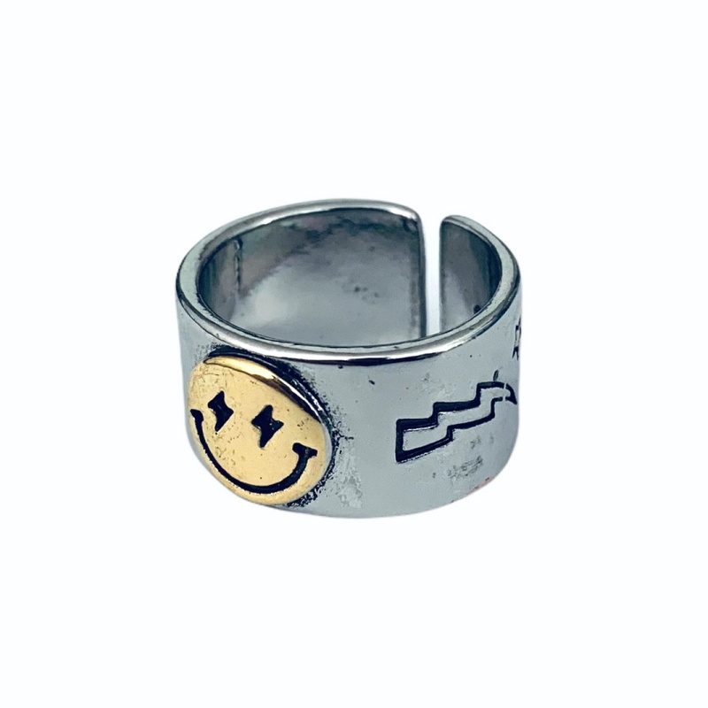 Stříbrno - žlutý prsten Flash Smile 