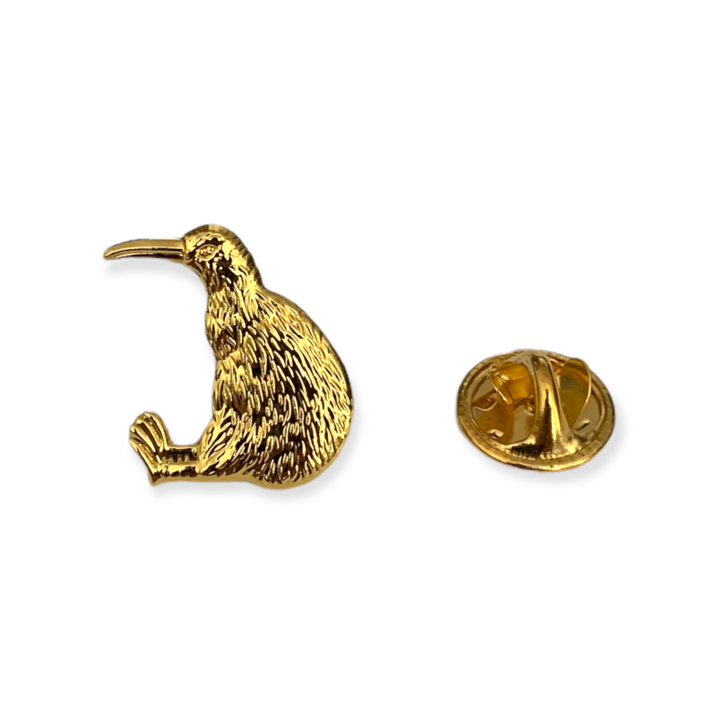 Zlatá brož pták Kiwi 