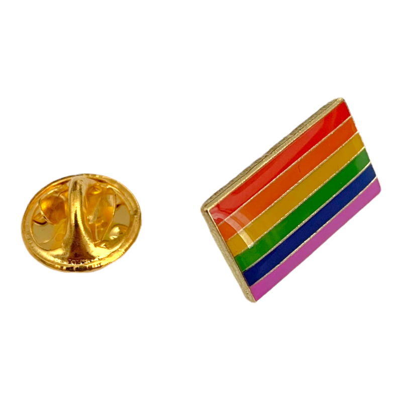Zlatá brož Obdelník LGBT