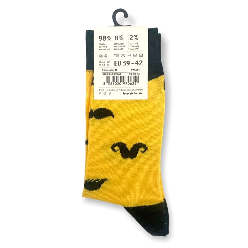 Žluto - černé ponožky Fusakle 39 - 42