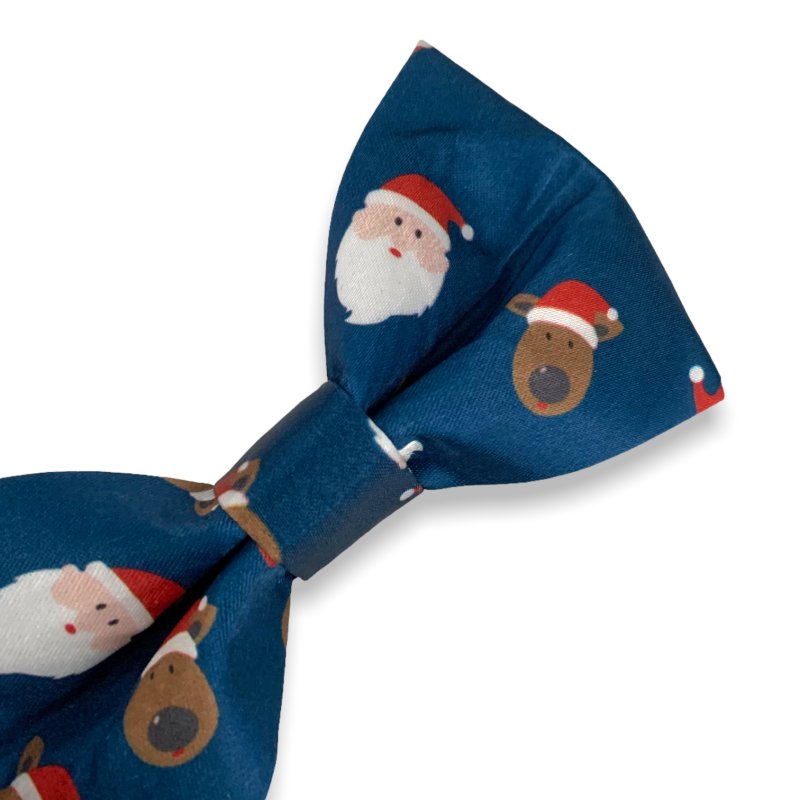 Modrý chlapecký motýlek Santa a sob