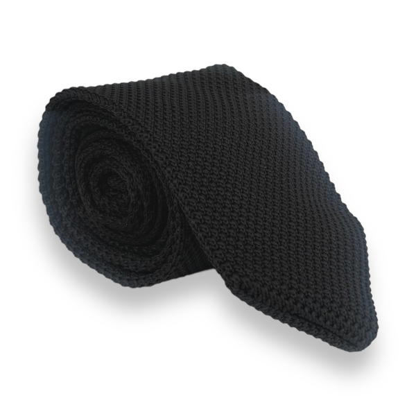 Černá kravata Knit 
