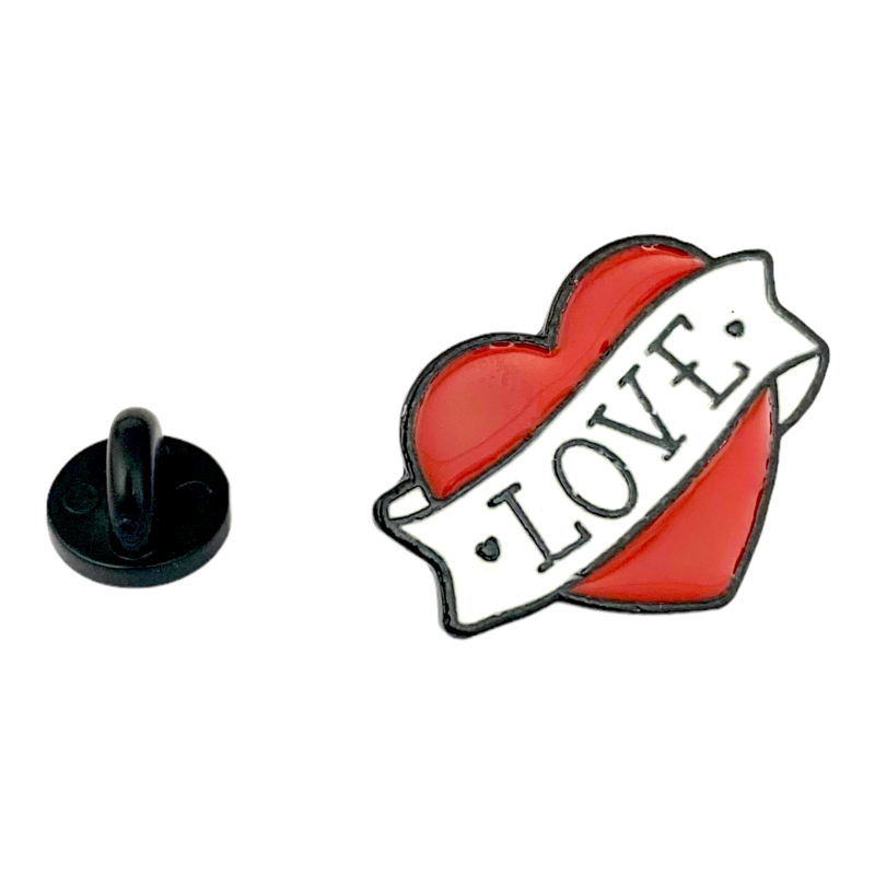 Brož Srdce s nápisem Love