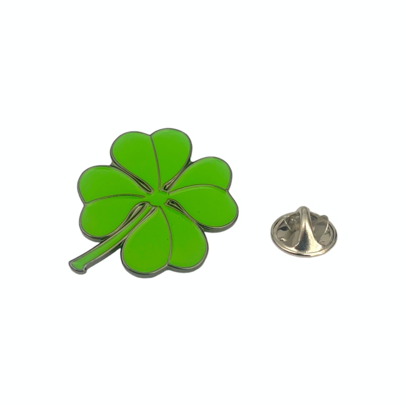 Zelená brož Čtyřlístek 