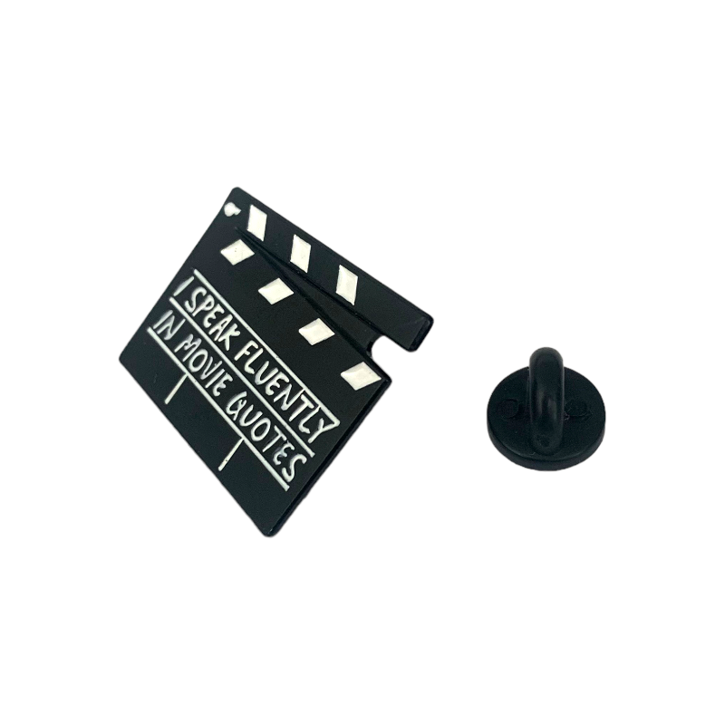 Černá brož Filmová klapka 