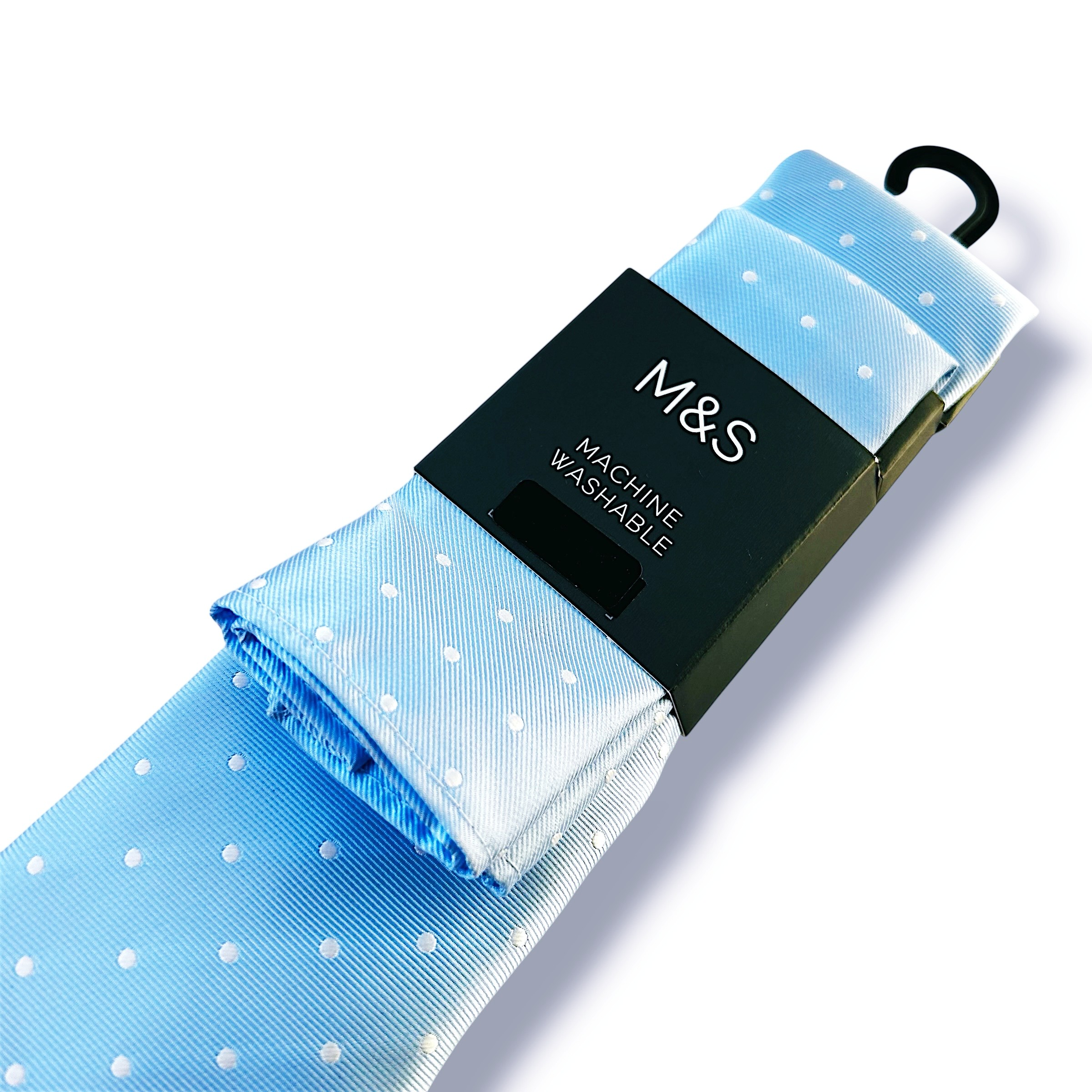 Modrá kravata + kapesníček Marks Spencer Dot  