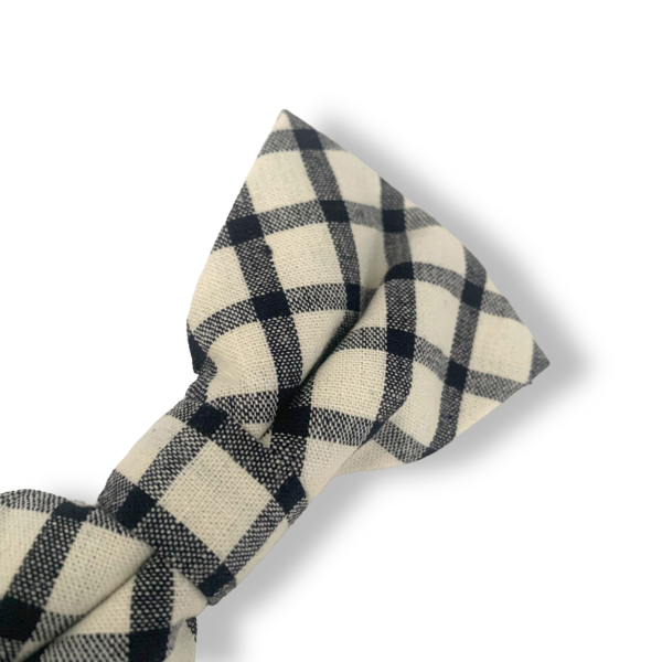 Černo - bílý kostkovaný motýlek Cotton 