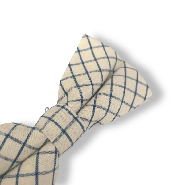 Modro - bílý kostkovaný motýlek Cotton I. 