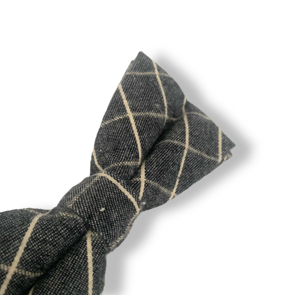 Černo - bílý kostkovaný motýlek Cotton I.