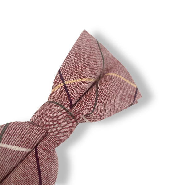 Červený pruhovaný motýlek Cotton 